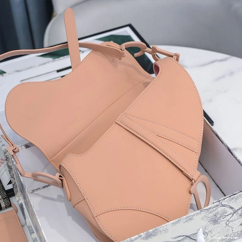 Cheap Calfskin Ultramatte Saddle Bag Dior Pink 0710 Luxury